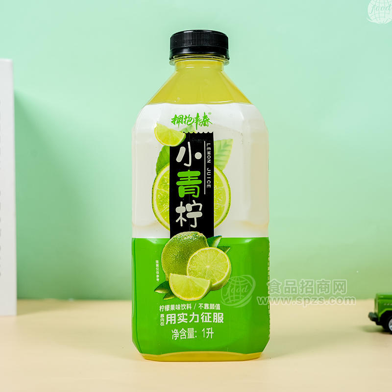 拥抱青春小青柠果味饮料瓶装招商1L