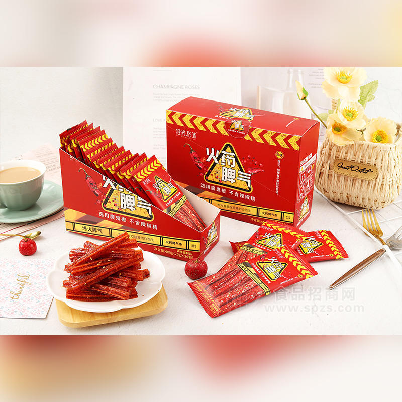 拾光悠味火药脾气条调味面制品辣条招商400g