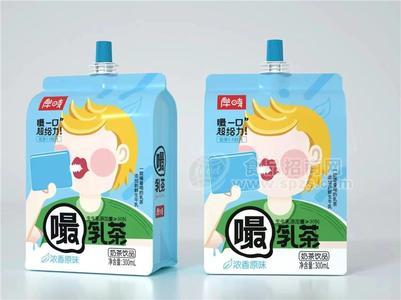 岸時(shí)生牛乳嘬乳茶濃香原味奶茶飲品300ml