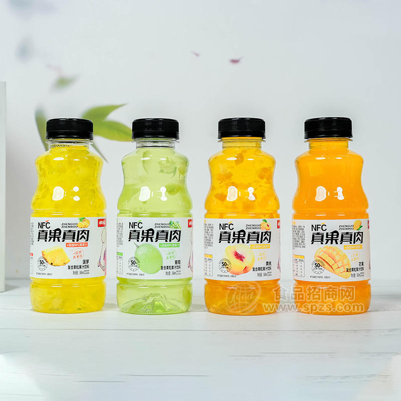 拥抱青春混合口味复合果汁饮料真果真肉瓶装招商360ml