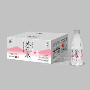 九州華洋櫻花味無汽蘇打水飲料箱裝招商375ml×24瓶