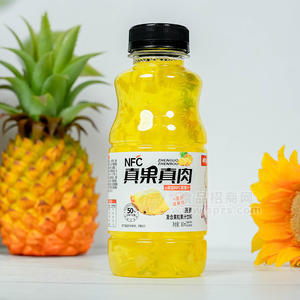 拥抱青春菠萝复合果汁饮料真果真肉瓶装招商360ml