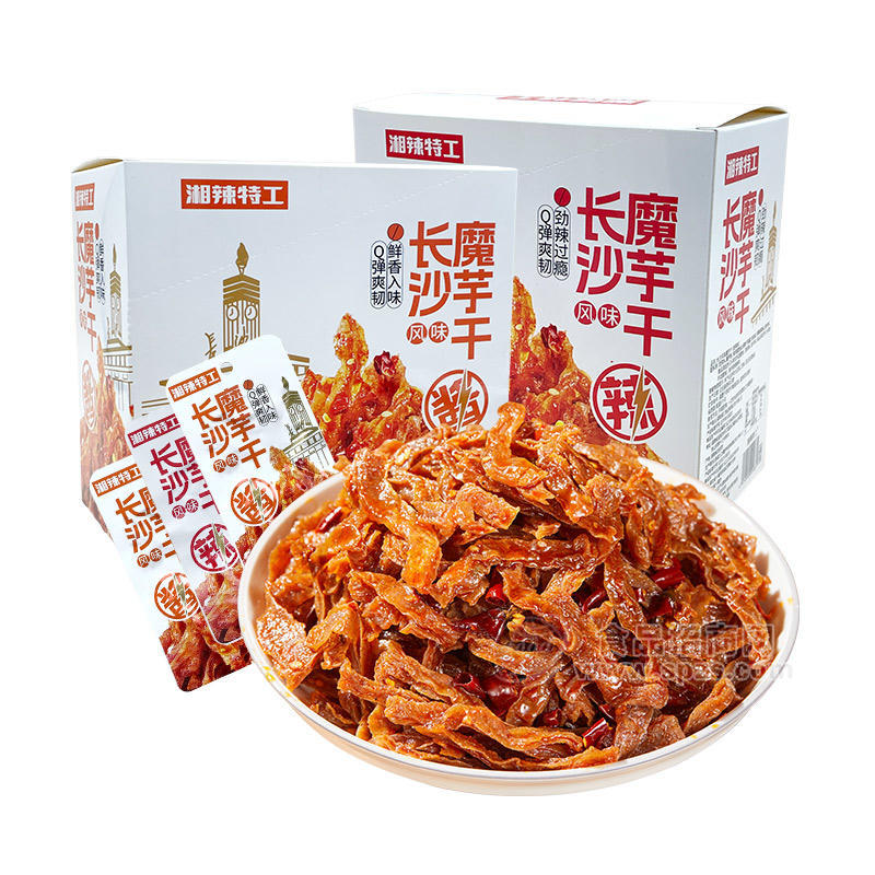 私域社团爆款 一件代发湘辣特工长沙魔芋干休闲食品零食14克