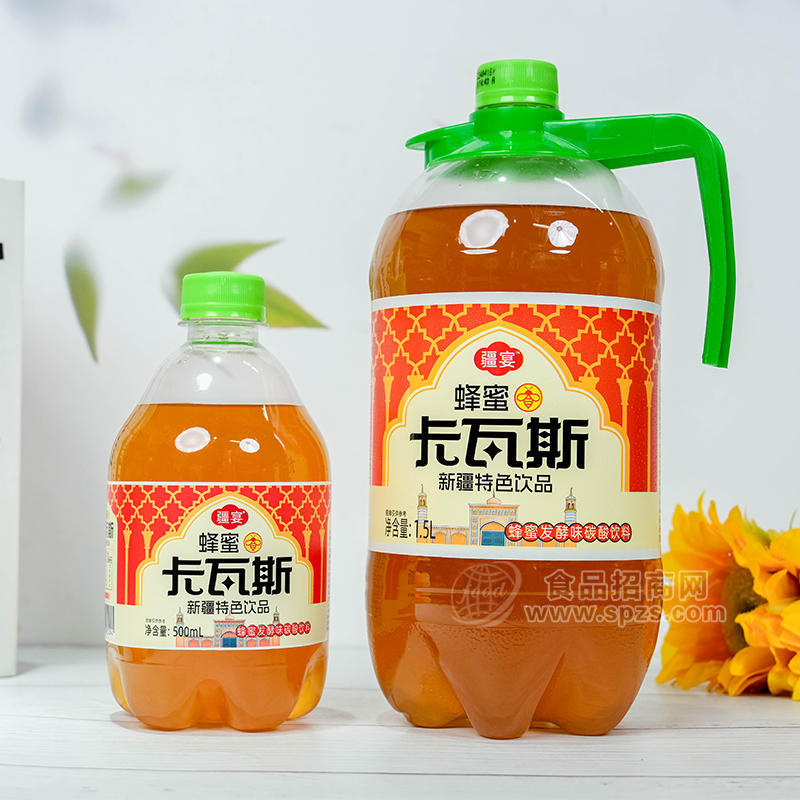 疆宴蜂蜜卡瓦斯蜂蜜发酵味碳酸饮料500ml&1.5L