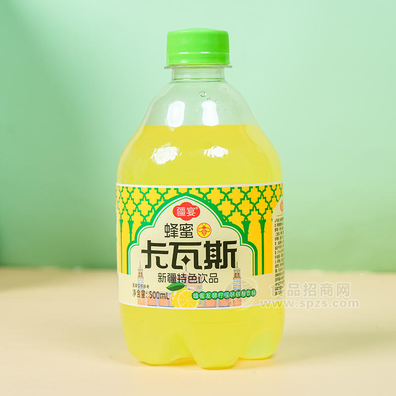 疆宴蜂蜜格瓦斯柠檬味碳酸硬料瓶装招商500ml 