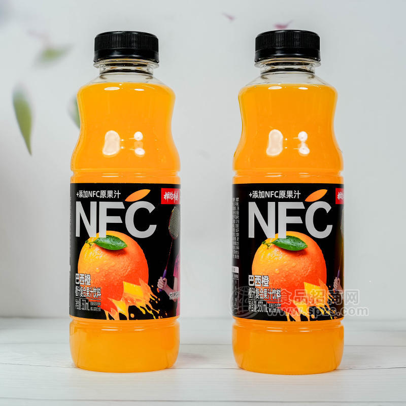 拥抱青春巴西橙nfc复合果汁饮料瓶装招商550ml