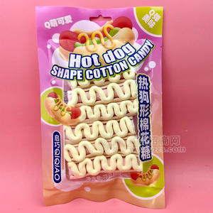 启巧热狗形棉花糖糖果招商75g