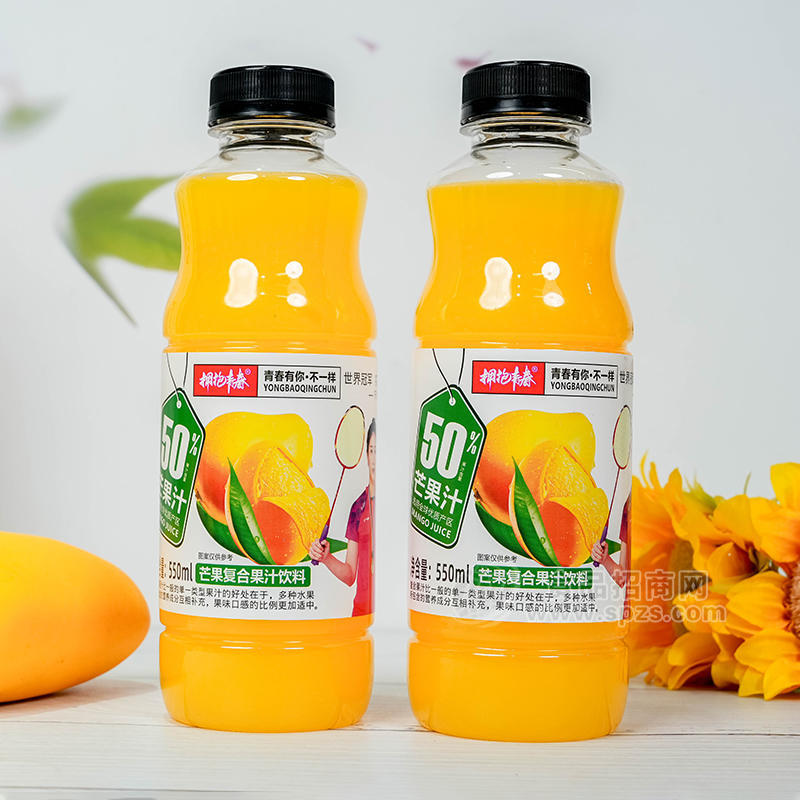 拥抱青春芒果复合果汁饮料瓶装招商550ml