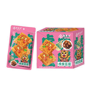聚美合黑鸭味虎皮豆腐休闲零食盒装招商26g×20包