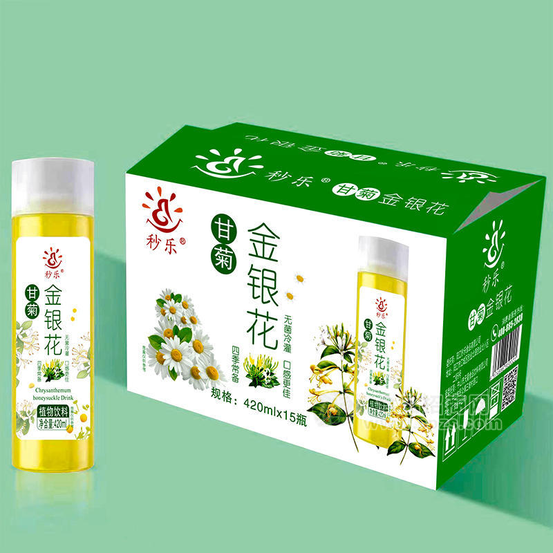 秒樂(lè)甘菊金銀花露植物飲料招商420mlX15瓶