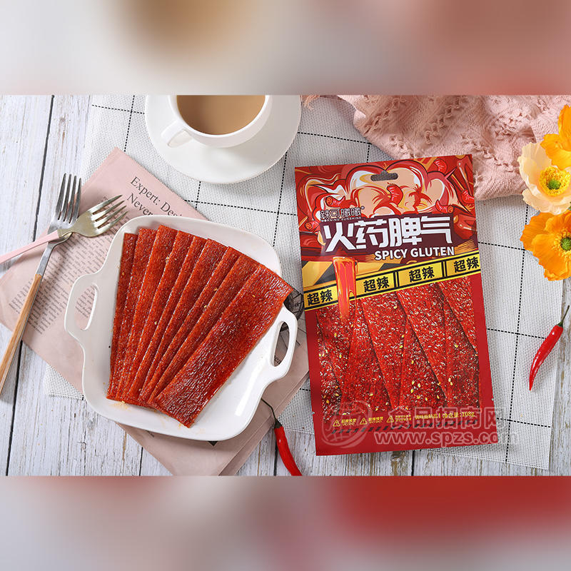 辣可曦曦火药脾气片调味面制品辣条招商108g