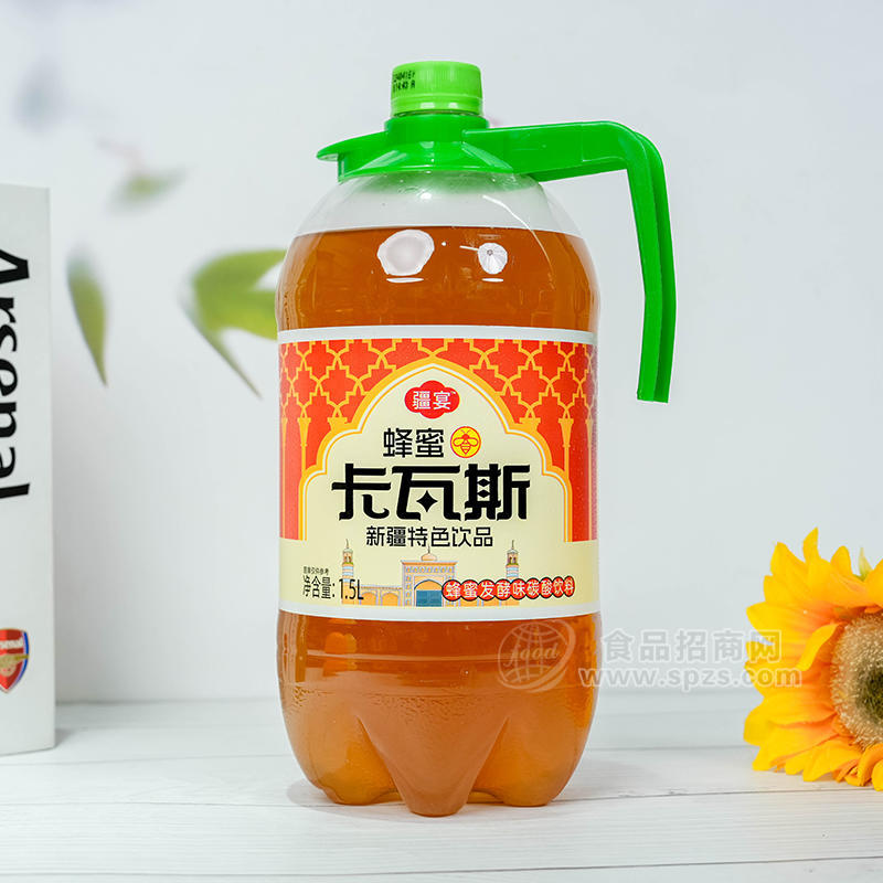疆宴蜂蜜卡瓦斯蜂蜜发酵味碳酸饮料1.5L