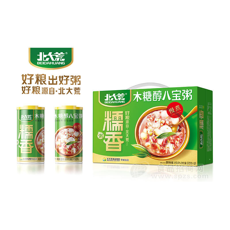 北大荒糯香木糖醇八寶粥方便食品箱裝招商320g×10瓶