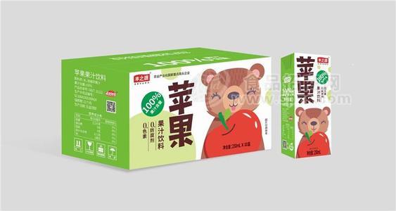 豐之源100%蘋(píng)果汁250ml×10盒不含防腐劑和色素餐飲