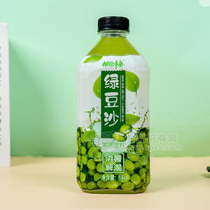 擁抱青春綠豆沙果味飲料瓶裝招商1L