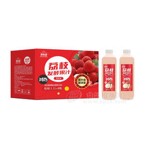 維他星荔枝發(fā)酵果汁益生菌復合型果汁飲料箱裝招商1.1L×8瓶