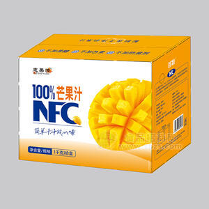 惠果源100%芒果汁風(fēng)味飲料箱裝招商1kg×8盒