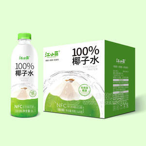 江小萌100%椰汁水nfc饮料瓶装招商1L×6瓶