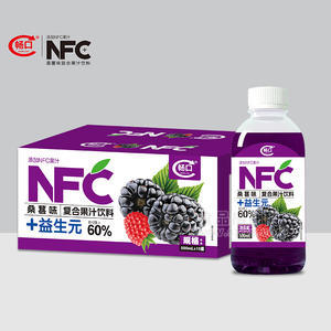 畅口nfc桑葚味复合果汁饮料箱装招商500ml×15瓶