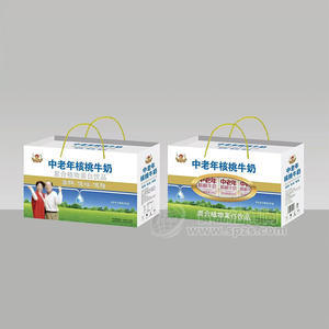 中老年核桃牛奶高钙低糖低脂复合植物蛋白饮品箱装招商