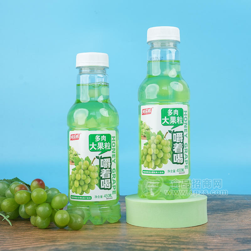 纯乐威多肉大果粒蜂蜜葡萄复合果汁饮料450ml 