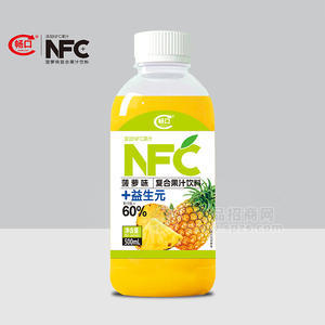 暢口nfc菠蘿味復合果汁飲料瓶裝招商500ml