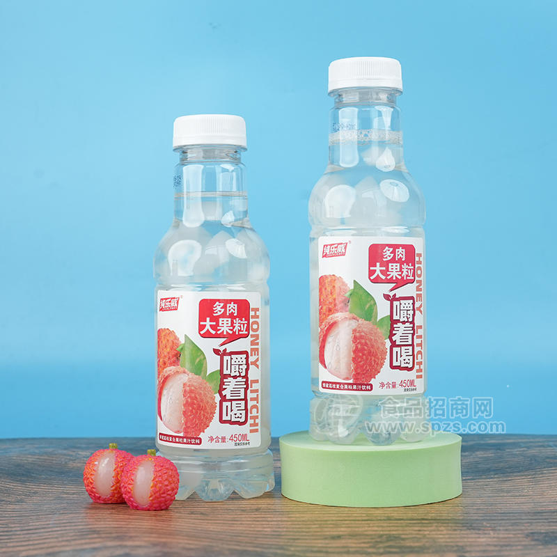 纯乐威多肉大果粒蜂蜜荔枝复合果汁饮料450ml 
