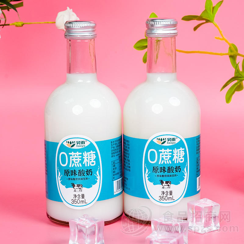 昊雨0蔗糖原味酸奶风味饮料瓶装招商350ml