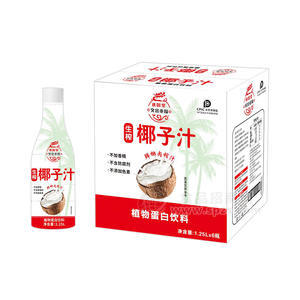 譙國堂突出重圍生榨椰子汁植物蛋白飲料箱裝招商1.25L×6瓶