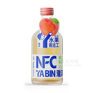 雅濱NFC100%蘋果汁果汁飲料玻璃瓶裝招商325ml