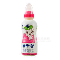 益正元生牛乳草莓味乳酸菌饮料瓶装招商200ml