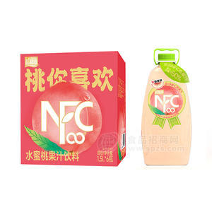 益和源NFC水蜜桃果汁饮料箱装招商1.5L×6瓶