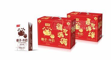 帝騰椰子牛奶含乳飲料禮品箱裝招商250ml×12瓶