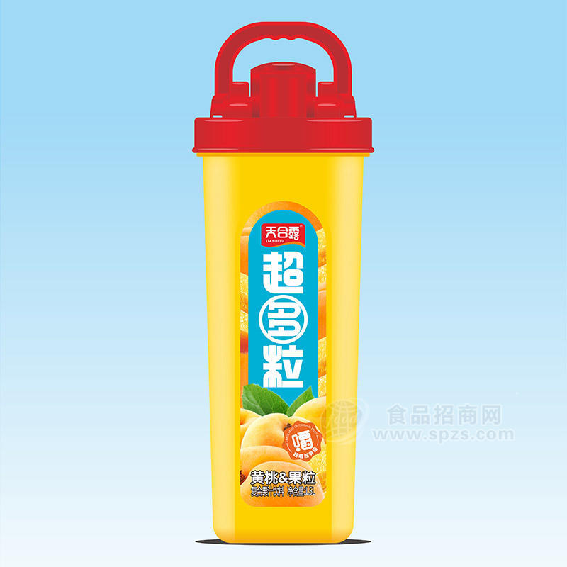 天合露黄桃果粒复合莓果汁饮料1.5L