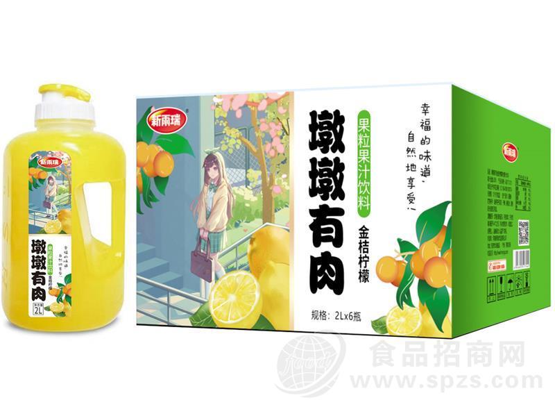 2L金桔果粒果汁饮料