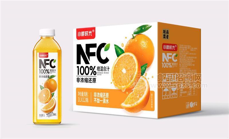 小样时光100NFC橙混合汁1升装