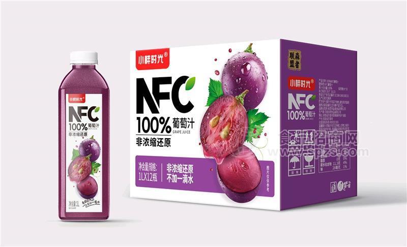 小样时光100NFC葡萄汁1升装