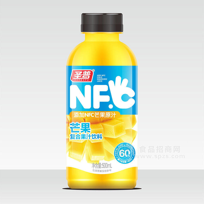 圣普NFC芒果復(fù)合果汁飲料瓶裝招商500ml