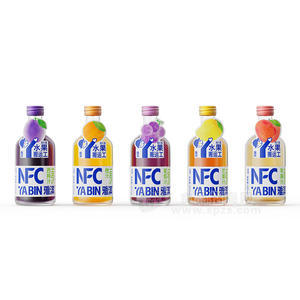 雅滨NFC果汁100%果汁饮料混合口味玻璃瓶装招商325ml