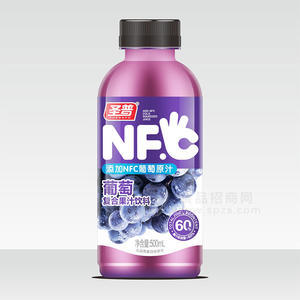 圣普NFC葡萄复合果汁饮料瓶装招商500ml