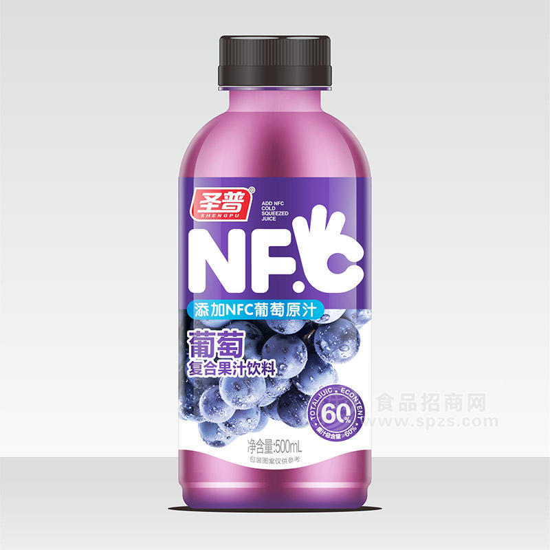 圣普NFC葡萄復(fù)合果汁飲料瓶裝招商500ml