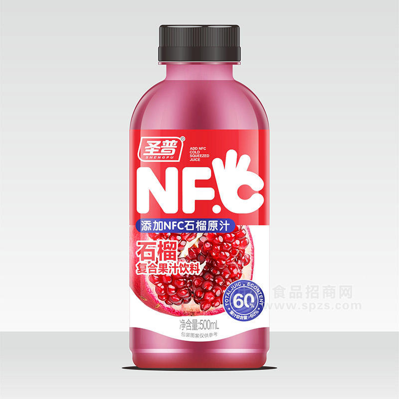 圣普NFC石榴复合果汁饮料瓶装招商500ml
