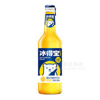 冰得寶甜橙味膳食纖維果汁汽水瓶裝招商520ml