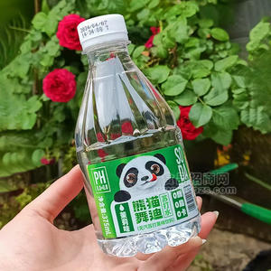 熊貓舞迪茉莉味蘇打水無汽蘇打果味飲料瓶裝招商375ml