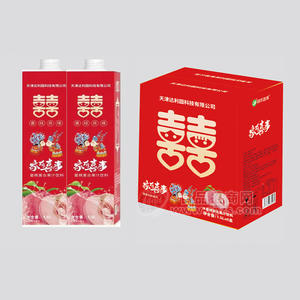 家有喜事水蜜桃复合果汁饮料箱装招商1.5L×6盒