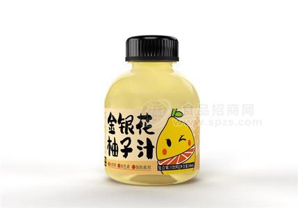 金醒元金銀花柚子汁復(fù)合果汁飲料瓶裝招商350ml