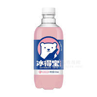 冰得寶櫻花白桃味膳食纖維果汁汽水瓶裝招商375ml