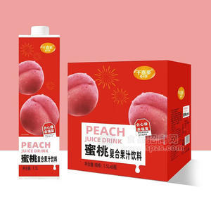 千喜多蜜桃复合果汁饮料箱装招商1.5L×6瓶