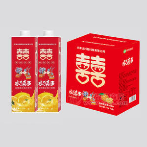 家有喜事甜橙复合果汁饮料箱装招商1.5L×6盒