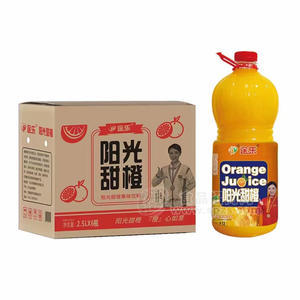 途樂陽光甜橙果味飲料箱裝招商2.5L×6瓶